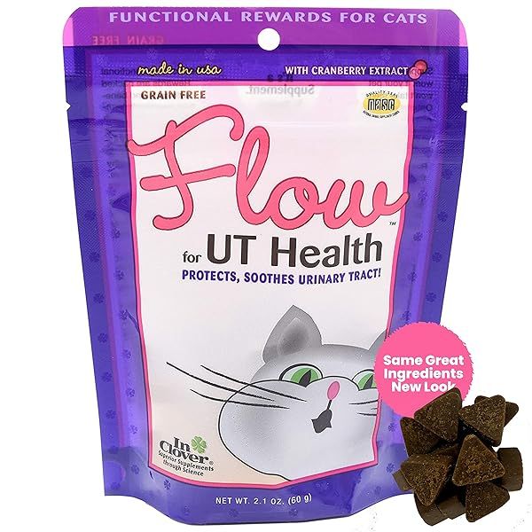 In Clover Flow Soft Chews for Cat Urinary Tract Health Natural Ingredients Daily Support 2.1oz