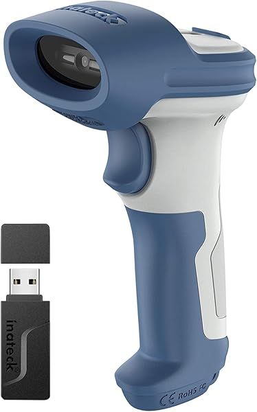Inateck BCST-73 Bluetooth Barcode Scanner: 2D Wireless Reader with 5.0 & 2.4GHz, Supports GS1 Barcodes - Fast & Efficient!