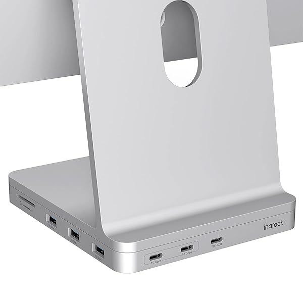"Inateck iMac Docking Station: USB Hub for 24" iMac 2021/2023/2024 - Fast USB 3.2 Gen 2 Adapter for M1/M3/M4 (Silver)"