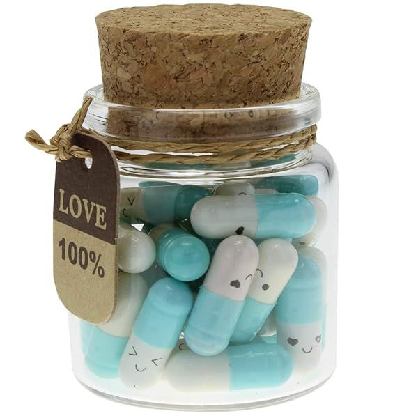 Unique Infmetry Valentine's Day Gifts: 25 Capsule Notes in Glass Bottle for Him & Her - Perfect for Couples!