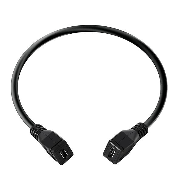 Inovat 25cm USB 2.0 Micro 5pin Female to Female Extension Adapter Cable for Fast Data Transfer