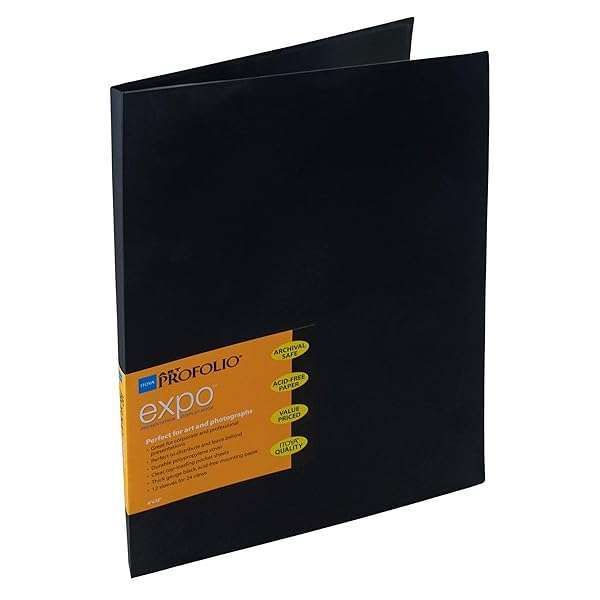 Itoya Art Profolio Expo Presentation Book - 12 Sleeves, 9x12 Inches, Black (XP-12-9) for Stunning Displays