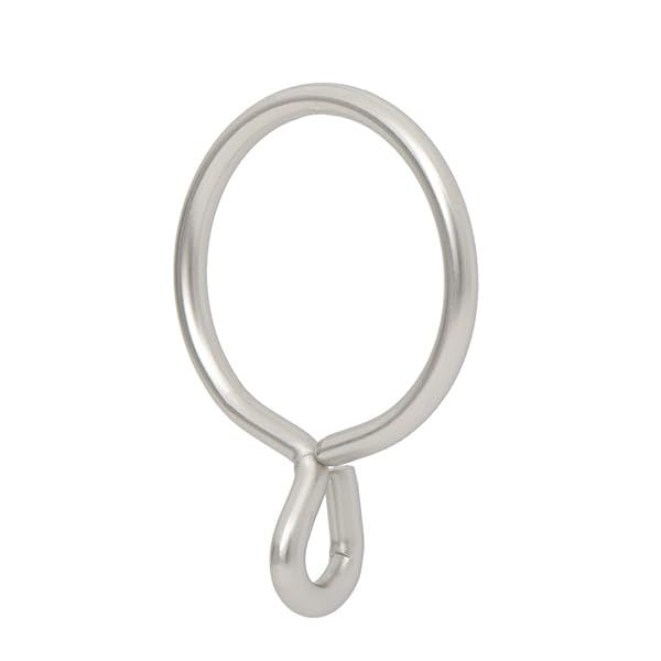 "Ivilon Satin Nickel Drapery Eyelet Curtain Rings - 1.7" Set of 14 for Hook Pins"