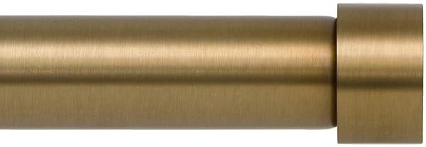 Ivilon 1-Inch Drapery Curtain Rod with End Cap - 28-48 Inch Warm Gold Design