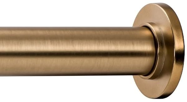 Ivilon Tension Curtain Rod 24-36 Inch - Spring Rod for Windows & Showers in Warm Gold