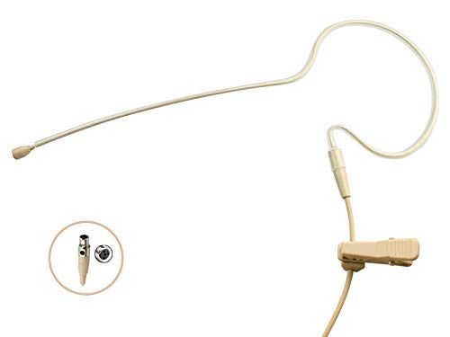 Pro Headset Headworn Single Earhook Microphone JK MIC-J S90 Compatible with Shure Wireless Transmitter for Clear Audio Performance