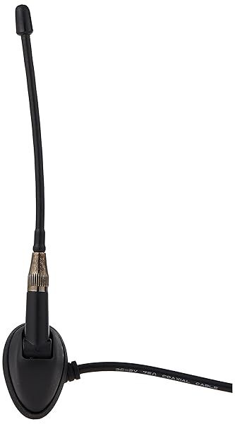 "JENSEN JAN139 6" Heavy-Duty Universal Rubber Mast Antenna - Top/Side-Mount, Black"