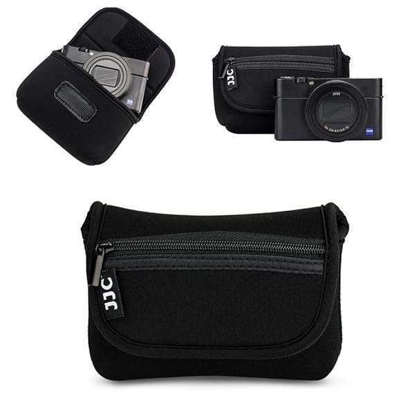 JJC Compact Camera Case Pouch for Canon, Sony, Olympus & Fuji - Travel Sleeve for G7X, ZV-1, TG-7, RX100 & More