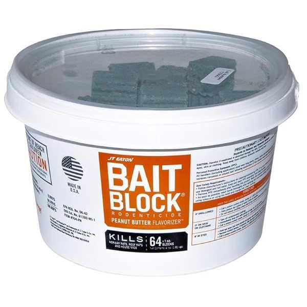 J.T. Eaton 704-PN Bait Block - Solid 1 oz Pail for Effective Pest Control
