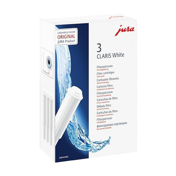 JURA Claris White 3-Pack Filter Cartridge - Enhance Your Coffee Experience Today!