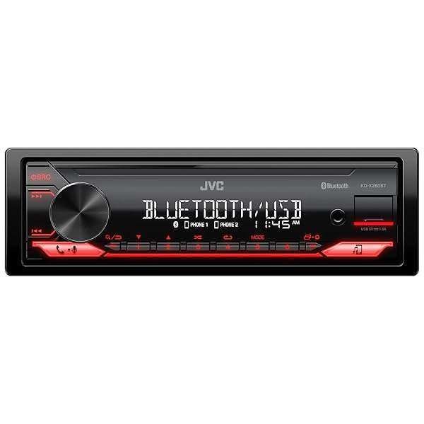 JVC KD-X280BT Bluetooth Car Stereo: USB, AM/FM, MP3, 50W, Detachable Face, Single DIN, 13-Band EQ