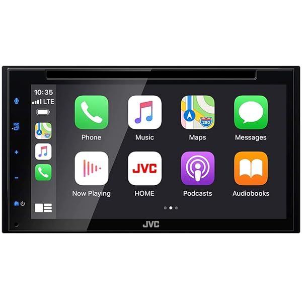 "JVC KW-V660BT: 6.8" Apple CarPlay & Android Auto Double DIN DVD Player with Bluetooth & 13-Band EQ"