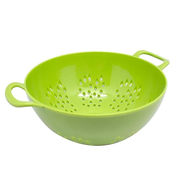 Jacent 6-Inch BPA-Free Plastic Colander with Double Handles - Perfect Strainer for Fruits, Vegetables & Pasta, Dishwasher Safe