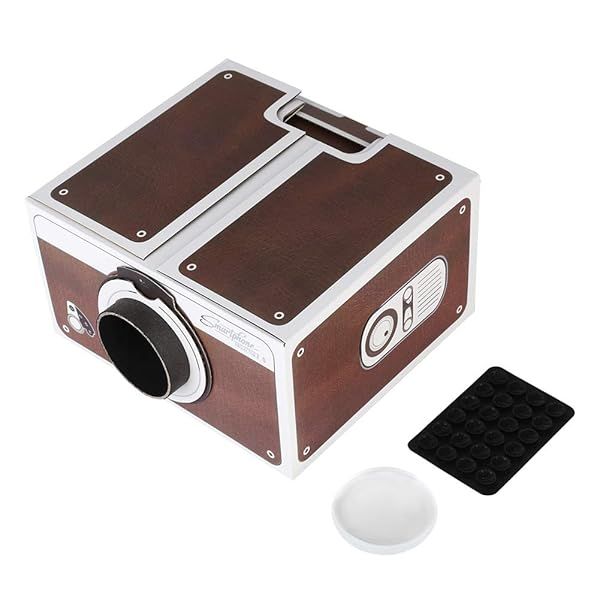 Jacksking Portable Projector: Mini DIY Home Cinema for Mobile Phones - Second Generation