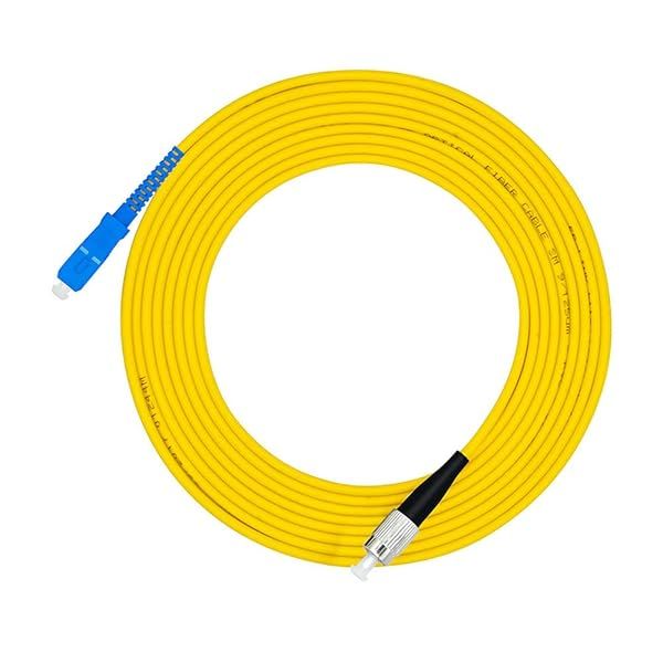 Jeirdus 15M SC to FC Fiber Optic Cable Jumper - Simplex Single-Mode 9/125 Optical Patch Cord