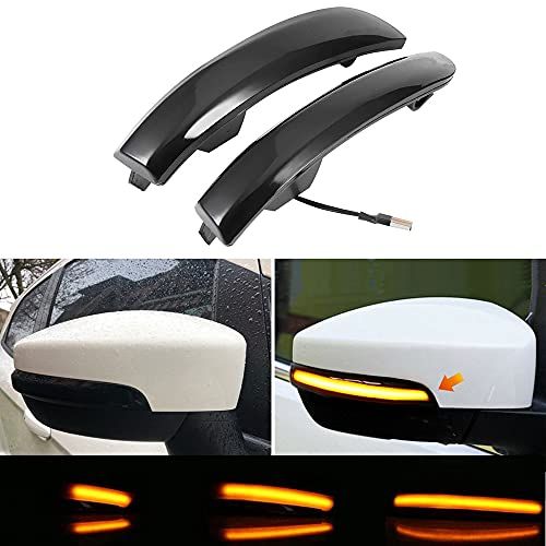 Jinfili Sequential LED Turn Signal Lights for Ford Escape, Ecosport, Focus ST/SE/RS & C-Max (2012-2018)