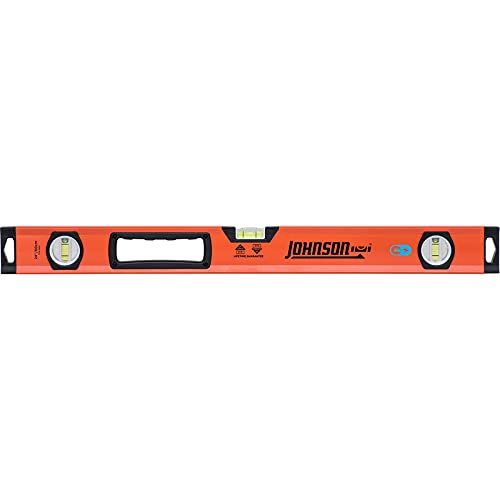 Johnson 24-Inch Aluminum Magnetic Box Level with 3 Vials - Durable & Accurate Tool for Professionals