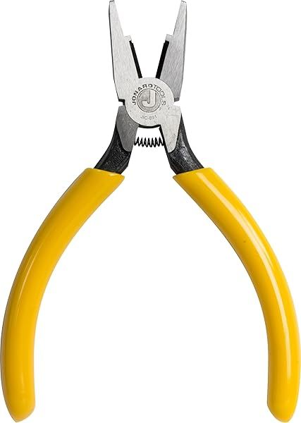 "Jonard Tools JIC-891 Connector Crimping Plier with Side Cutter - 5-13/16" Length, Yellow | Durable & Efficient Tool"