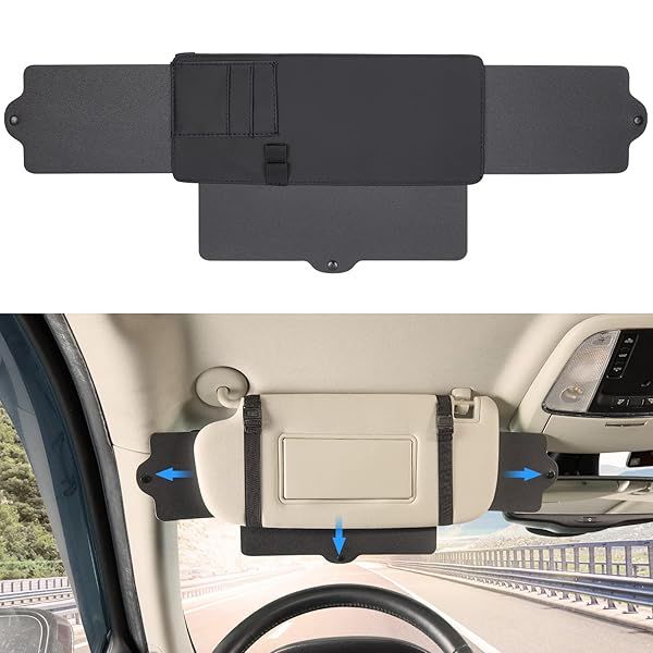 JoyTutus Adjustable Car Sun Visor Extender Anti-Glare UV Rays Blocker for Windshield SUV Protection