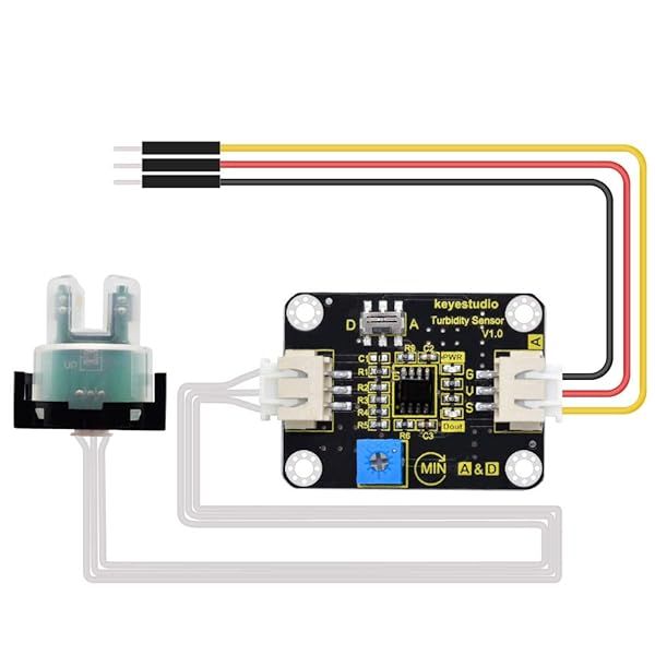 KEYESTUDIO Turbidity Sensor Module V1 for Arduino: Accurate Water Quality & Liquid Turbidity Testing