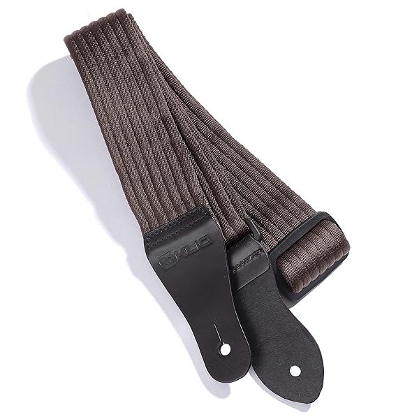 KLIQ Vintage Woven Guitar Strap for Acoustic and Electric Guitars in Brown Simple Woven Design