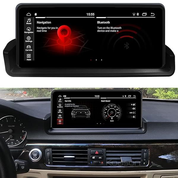 "KOASON 10.25" Touch Screen CarPlay & Android Auto for BMW 3 Series E90 E91 E92 E93 (2006-2012) - Bluetooth, Navigation & Backup Camera"