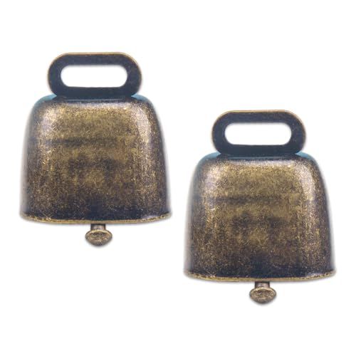 Buy KOOBOOK 2Pcs Copper Bells for Cattle, Horses & Sheep - Loud Bronze Grazing Bells for Farm Animals
