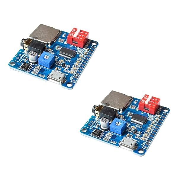 Buy KOOBOOK 2Pcs MP3 Trigger Player Board for Arduino - Voice Playback Module with SD/TF Card Support