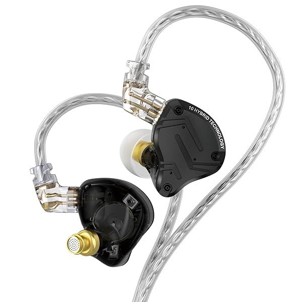 KZ ZS10 Pro X in Ear Monitor Headphone, Upgraded 4BA 1DD KZ Headphone Multi Driver in Ear IEM Earphone with Detachable Silver-Plated 0.75mm 2Pin