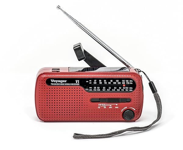 Buy Kaito V1 Voyager Solar Dynamo Radio: AM/FM/SW, Phone Charger & 3-LED Flashlight - Perfect Emergency Gear!