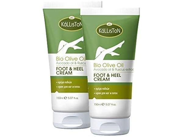 Kalliston Organic Olive Oil Foot and Heel Cream Pack of 2 Made in Ancient Crete Greece 5.07 oz Each