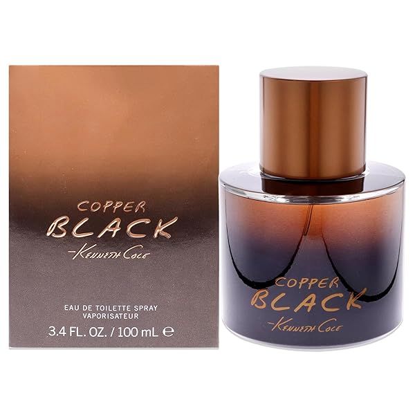 Kenneth Cole Copper Black Eau de Toilette Spray for Men - 3.4 Fl Oz | Fresh & Masculine Fragrance