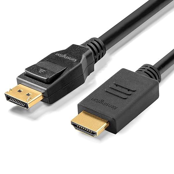 Kensington DisplayPort 1.2 to HDMI 1.4 Cable 6ft - High-Quality Video & Audio Connection (K33025WW)