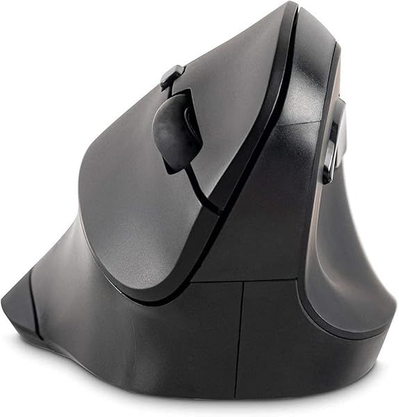 Kensington Ergonomic Vertical Bluetooth Wireless Mouse for Comfort and Muscle Support Compatible with Windows MacOS and Tablets Black