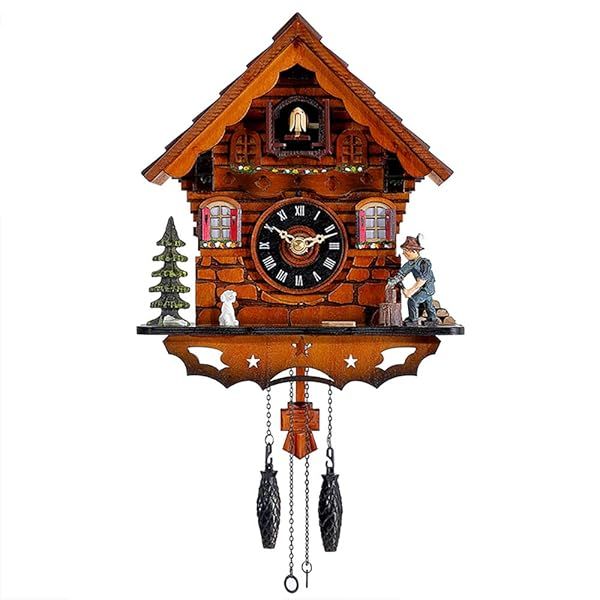 Buy Kintrot Traditional Black Forest Cuckoo Clock - Antique Wooden Quartz Wall Clock