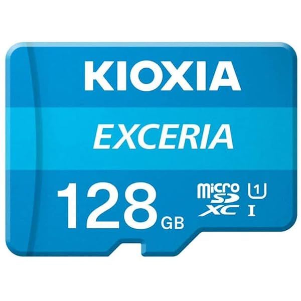 Kioxia 128GB microSD Exceria Flash Memory Card U1 R100 C10 Full HD 100MB/s High Speed Storage Solution