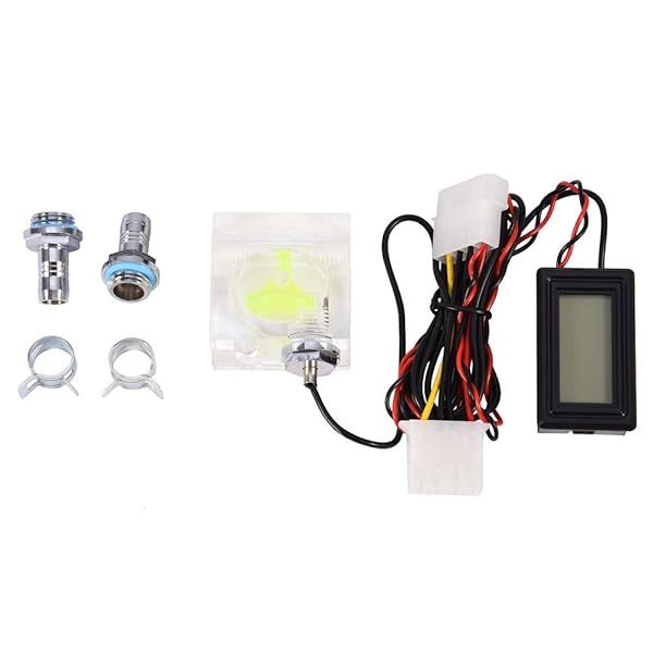 3-Way Digital Thermometer Kit for Water Cooling System - G1/4 Indicator & 4-Pin Power Supply