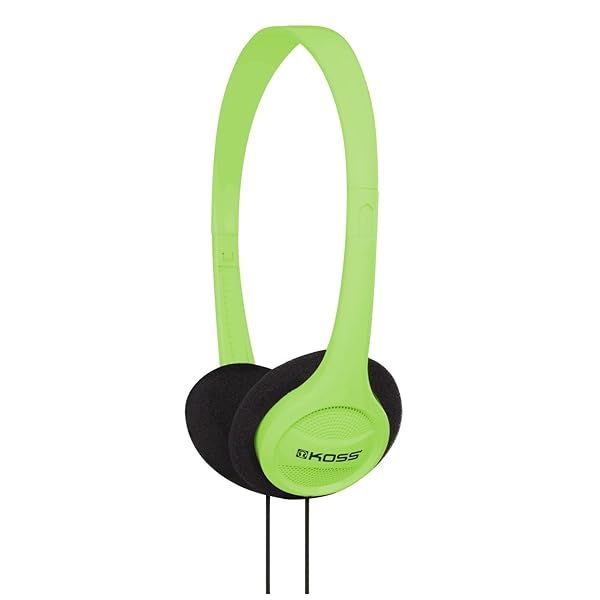 Buy Koss KPH7G Portable On-Ear Headphones - Adjustable Green Headband, Compact Design (8.7 x 6.2 x 2.0)