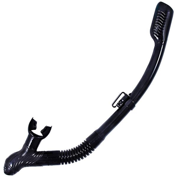 Kraken Aquatics Dry Snorkel: Premium Snorkel Gear with Dry Top Valve & Comfort Silicone Mouthpiece for Diving & Swimming