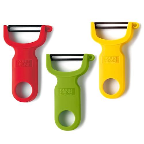 Buy Kuhn Rikon Original Swiss Peeler 3-Pack in Red, Green & Yellow - Perfect for Effortless Peeling!