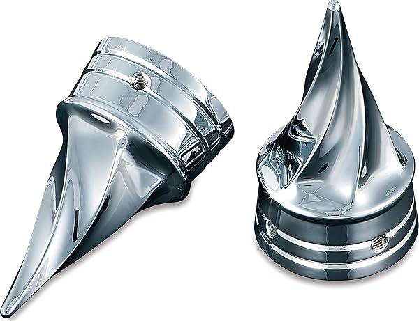 Upgrade Your Harley: Kuryakyn 1219 Chrome Twisted Axle Caps for 2002-19 Models - Stylish Motorcycle Accent Accessory