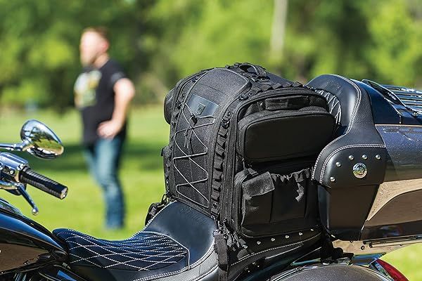 Shop Kuryakyn 5284 Momentum Road Warrior Motorcycle Luggage - Weather Resistant Bag with Sissy Bar Straps