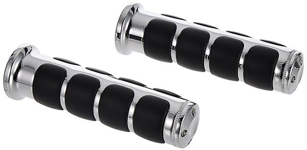 Upgrade Your Honda Gold Wing: Kuryakyn 6180 ISO Handlebar Grips (1975-2017) - Chrome, Premium Comfort