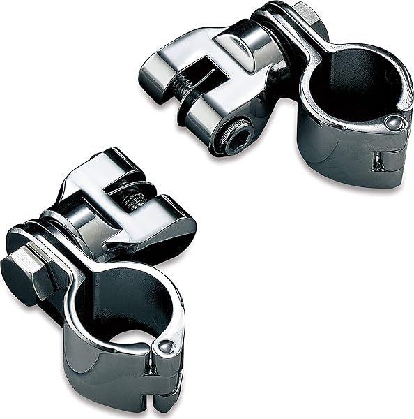 "Buy Kuryakyn 7944 Motorcycle Foot Control Peg Mounts with Magnum Quick Clamps - Chrome for 1-1/4" Engine Guards"