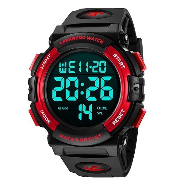Mens Digital Watch Sports Military Watches Waterproof Outdoor Chronograph Wrist Watches for Men with LED Back Ligh Alarm Date