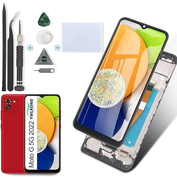 LCD for Samsung Galaxy A03 Screen Replacement for Samsung A03 A035F A035FDS A035M LCD Display Touch Screen Digitizer Assembly with Kit(Black with