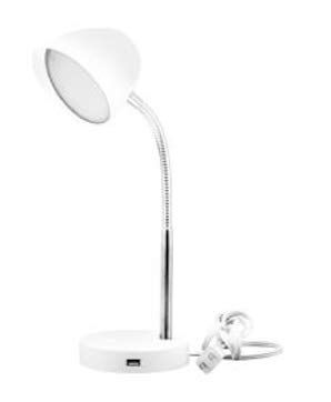 MaxLite White LED Desk Lamp with USB Port - Stylish & Functional Lighting Solution