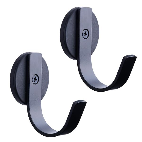 LEVOSHUA Magnetic Wreath Hanger for Metal Doors - Pack of 2 Wreath Hooks for Easy Front Door Decor