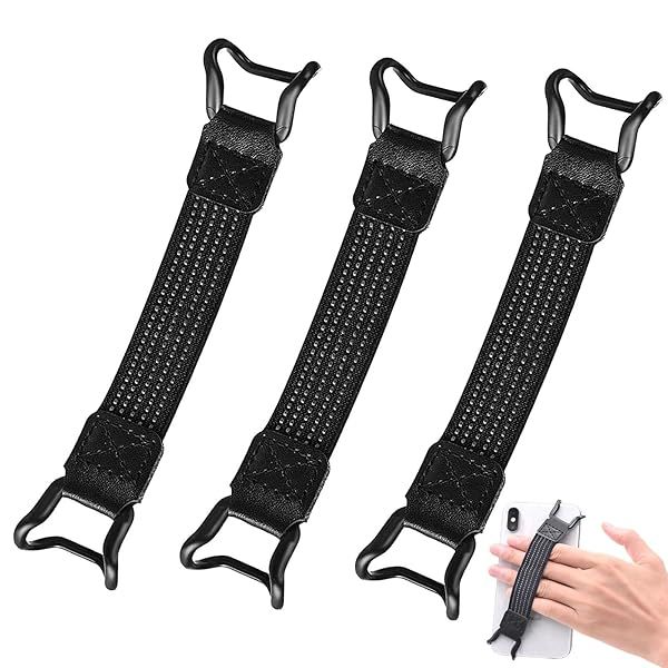 LIUHUIZEYU Phone Strap Security Hand Strap Holder, Mobile Phone Grip Straps with Clip Handheld Drop Prevention Elastic Bundle Grip Belts for Kindle