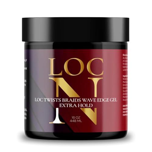 LOC N GEL Extra Hold Edge Gel for Twists & Braids - 16 OZ | Perfect Styling Solution